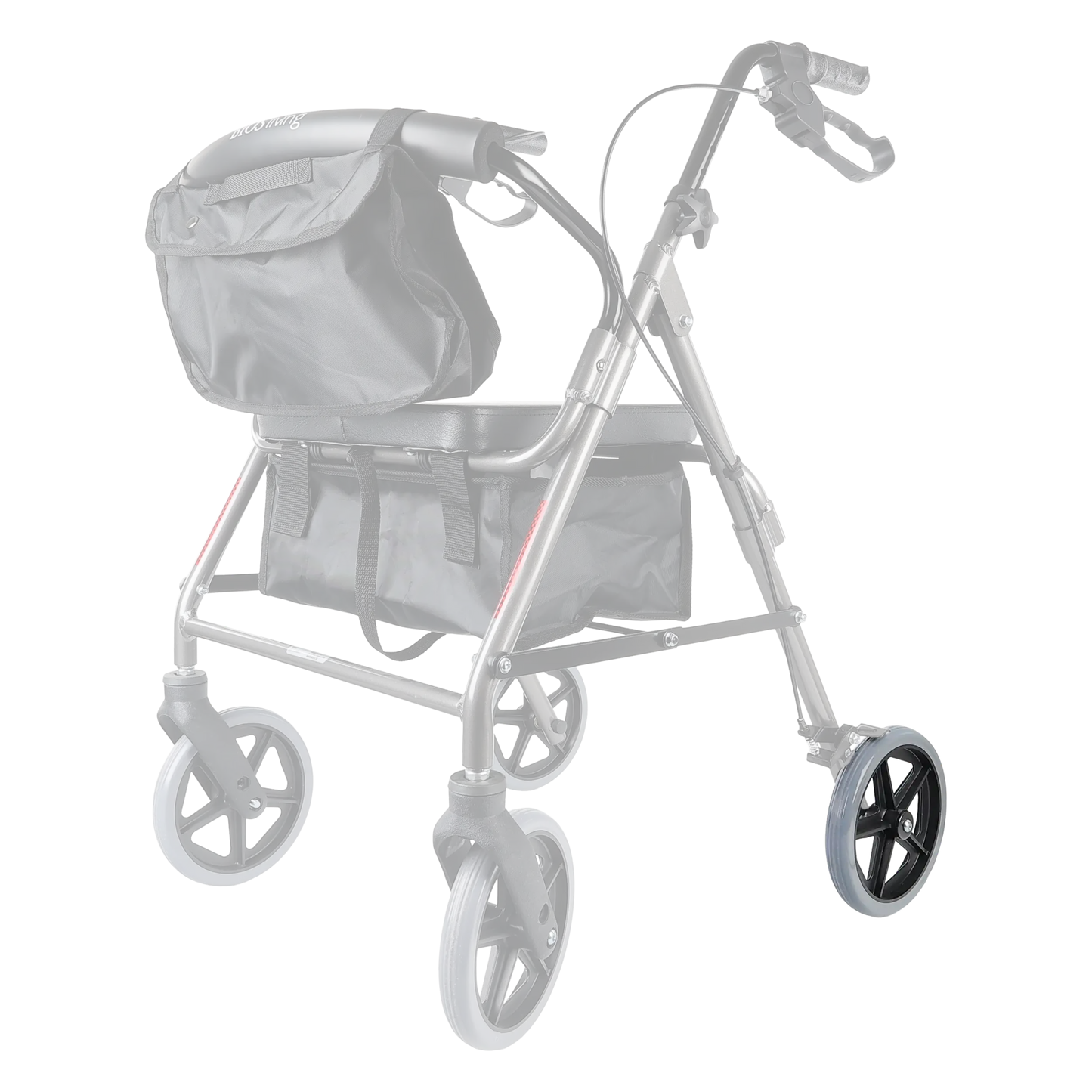 Roue arrière de rechange pour ambulateur