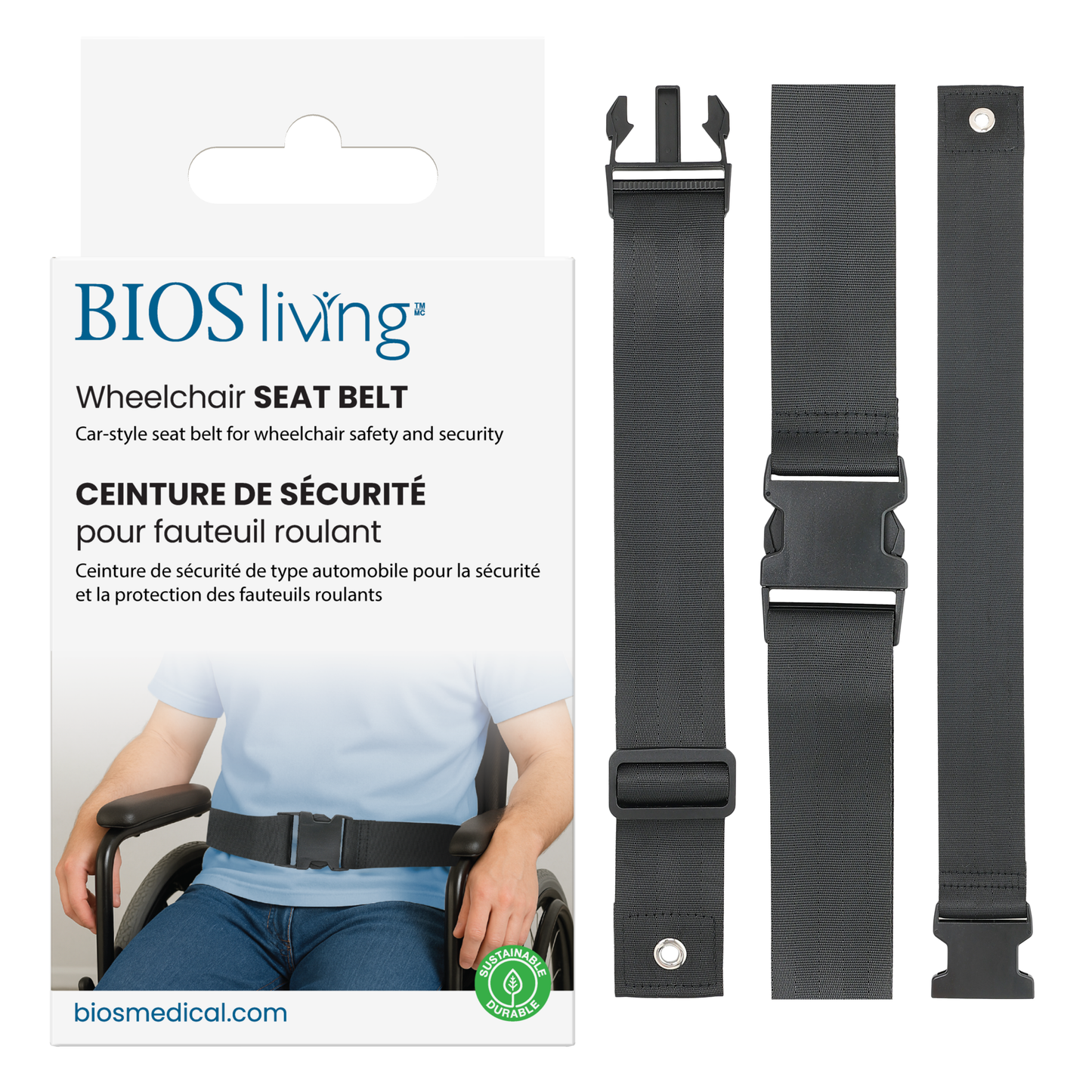 Ceinture de sécurité pour fauteuil roulant