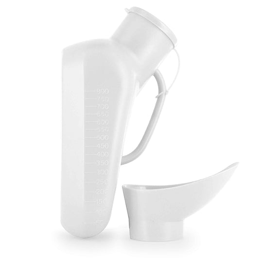 Urinal pour hommes avec accessoire féminin