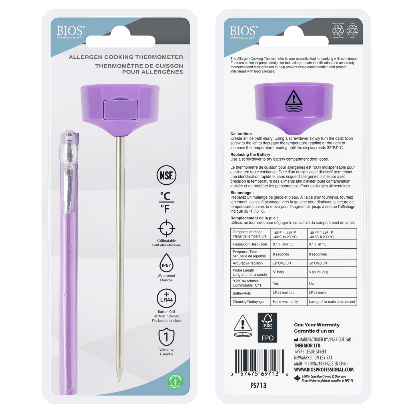 Digital Allergen Cooking Thermometer