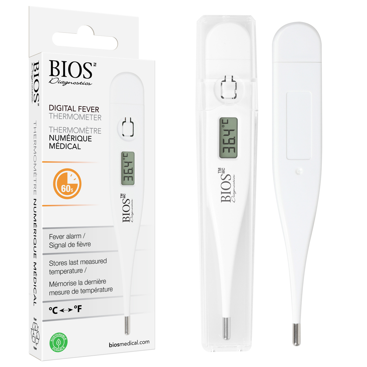 Digital Fever Thermometer - 60 Seconds