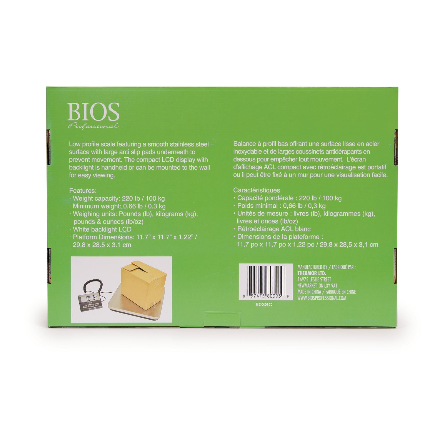 Digital Receiving Scale package back