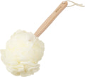 Wooden Long-Handled Bath Loofah