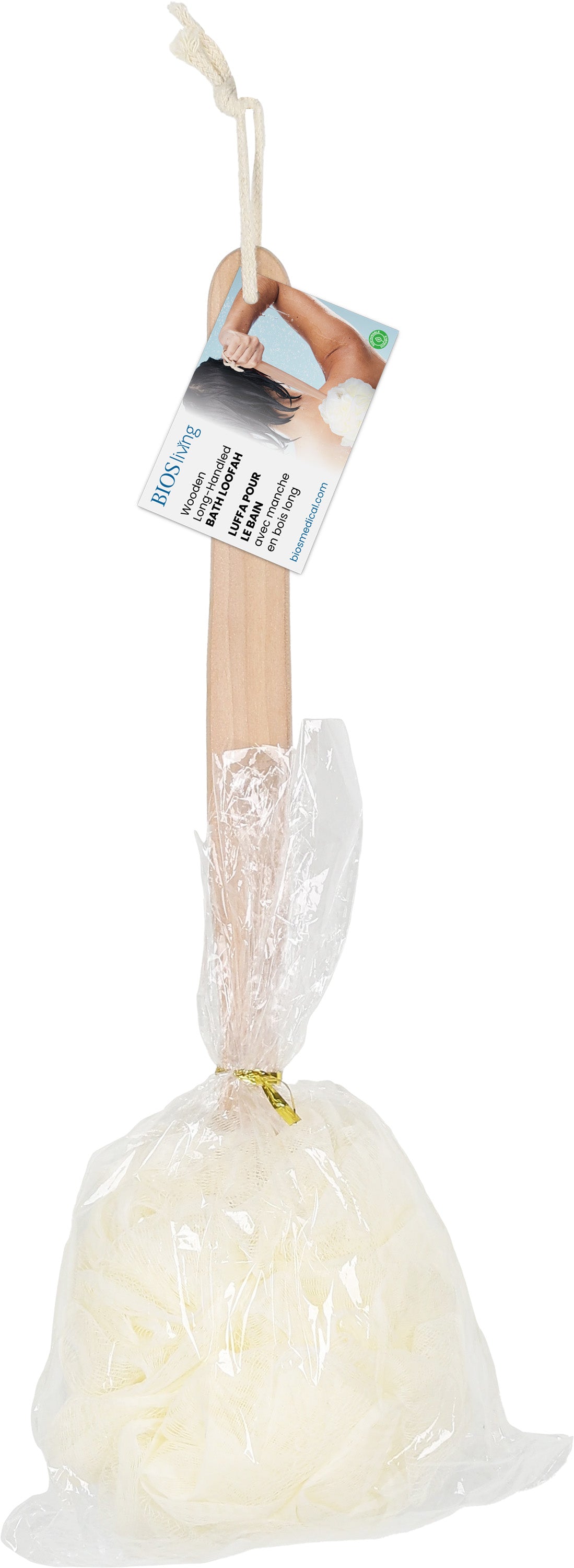 Wooden Long-Handled Bath Loofah pkg front