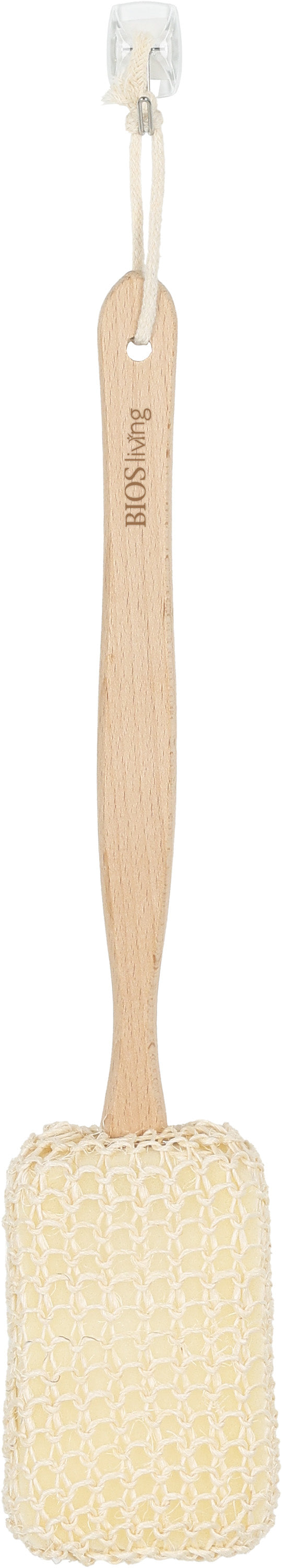 Wooden Long-Handled Bath Sponge & Sisal front