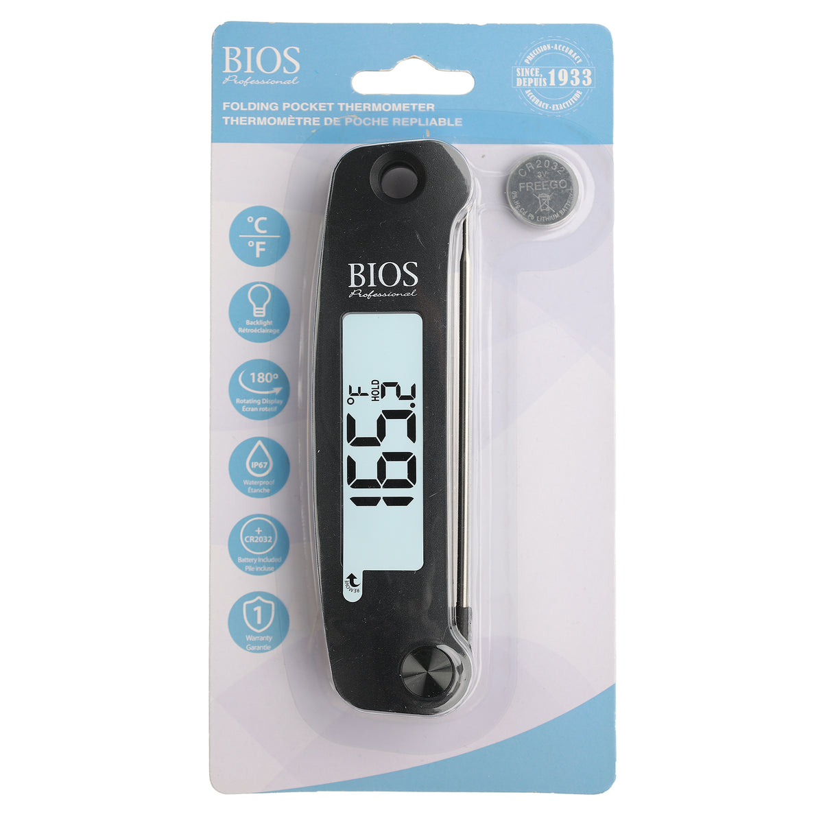 Folding Pocket Thermometer packaging front