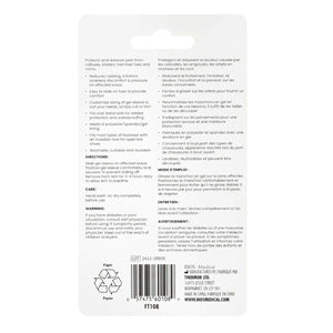 Gel Cuttable Toe Sleeves package back
