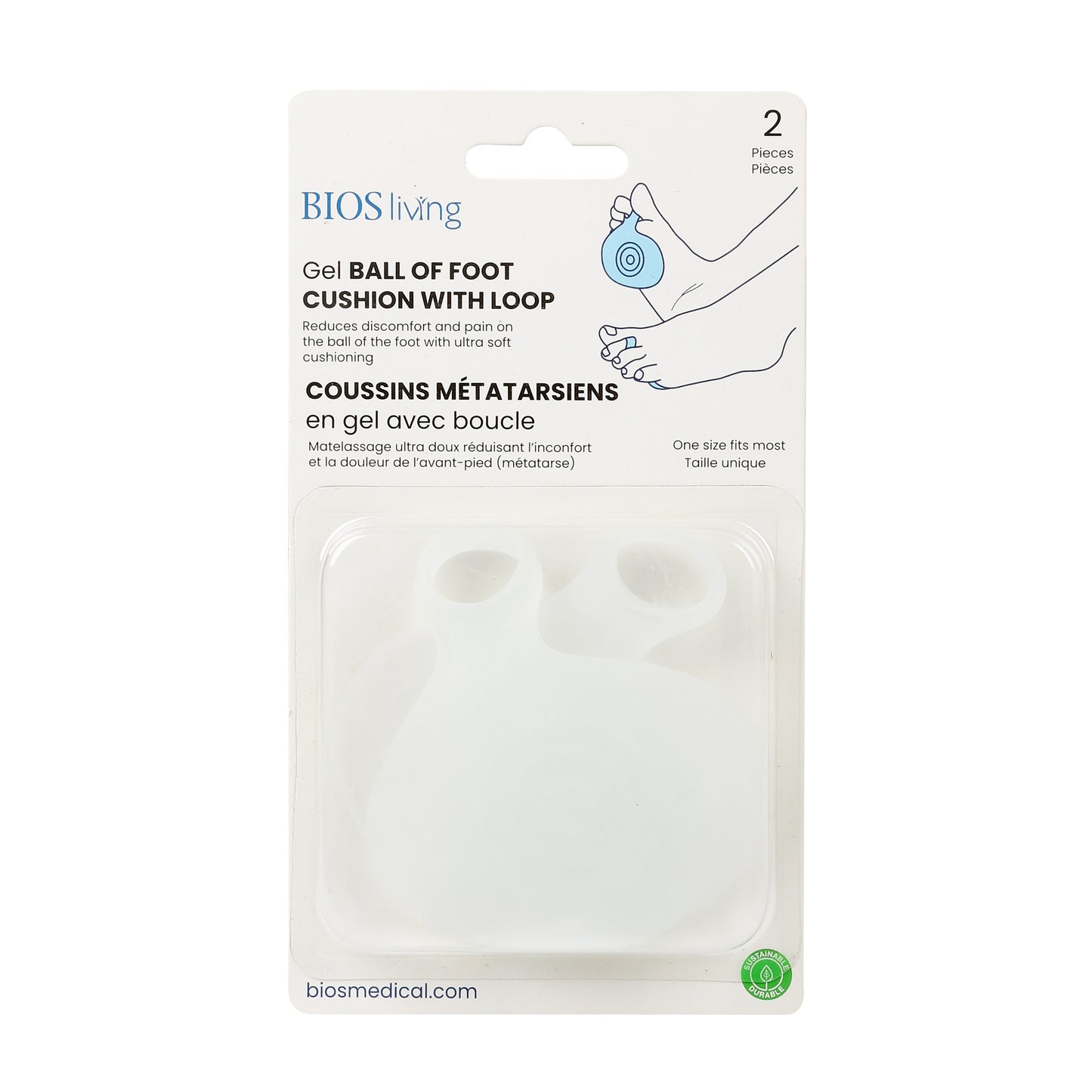 Gel Ball of Foot Cushion with Loop package front