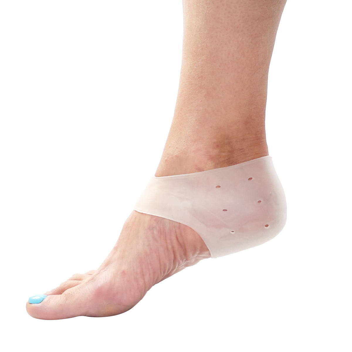 Gel Heel Protectors in use