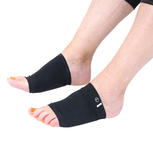 Gel Arch Support Sleeves in use