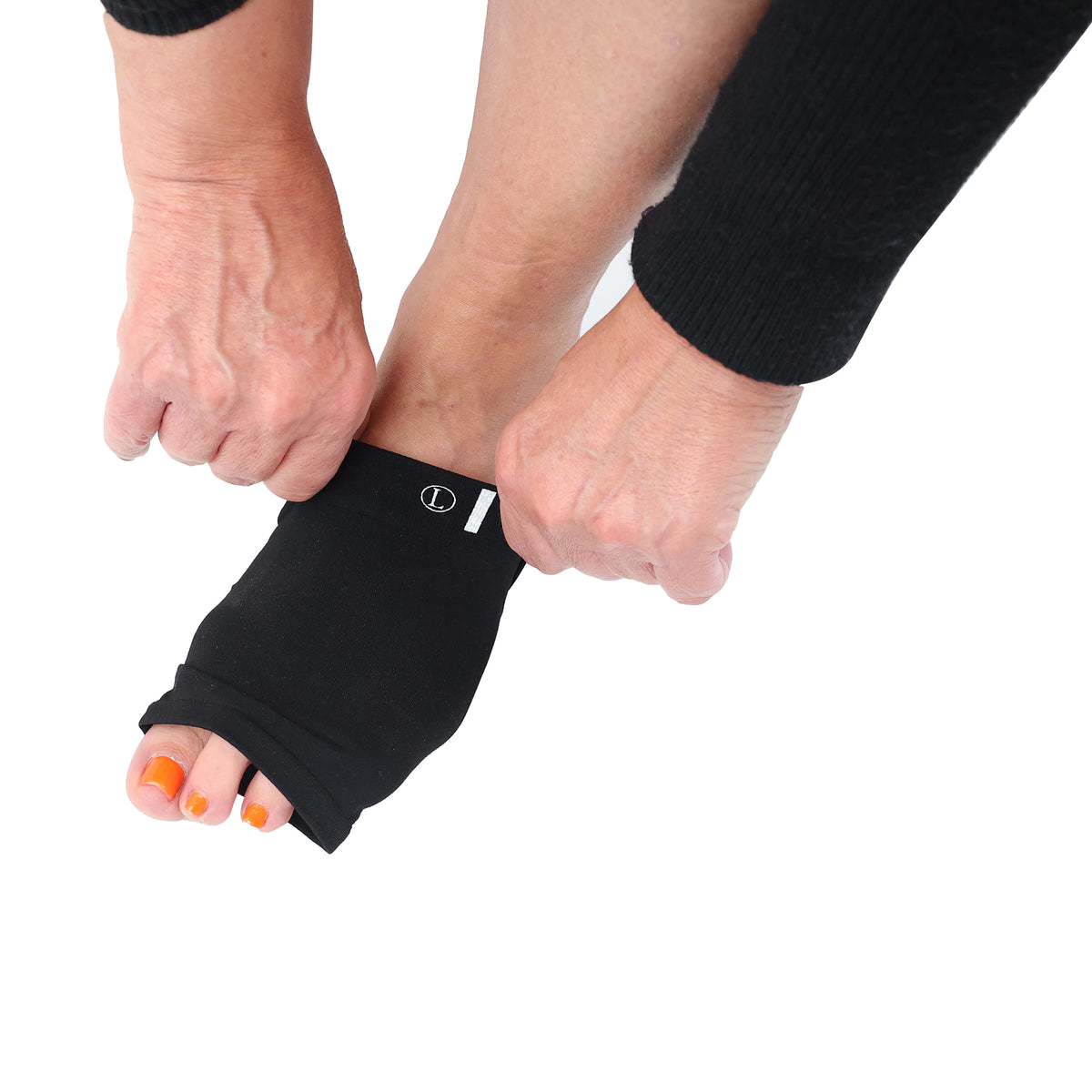 Gel Arch Support Sleeves in use