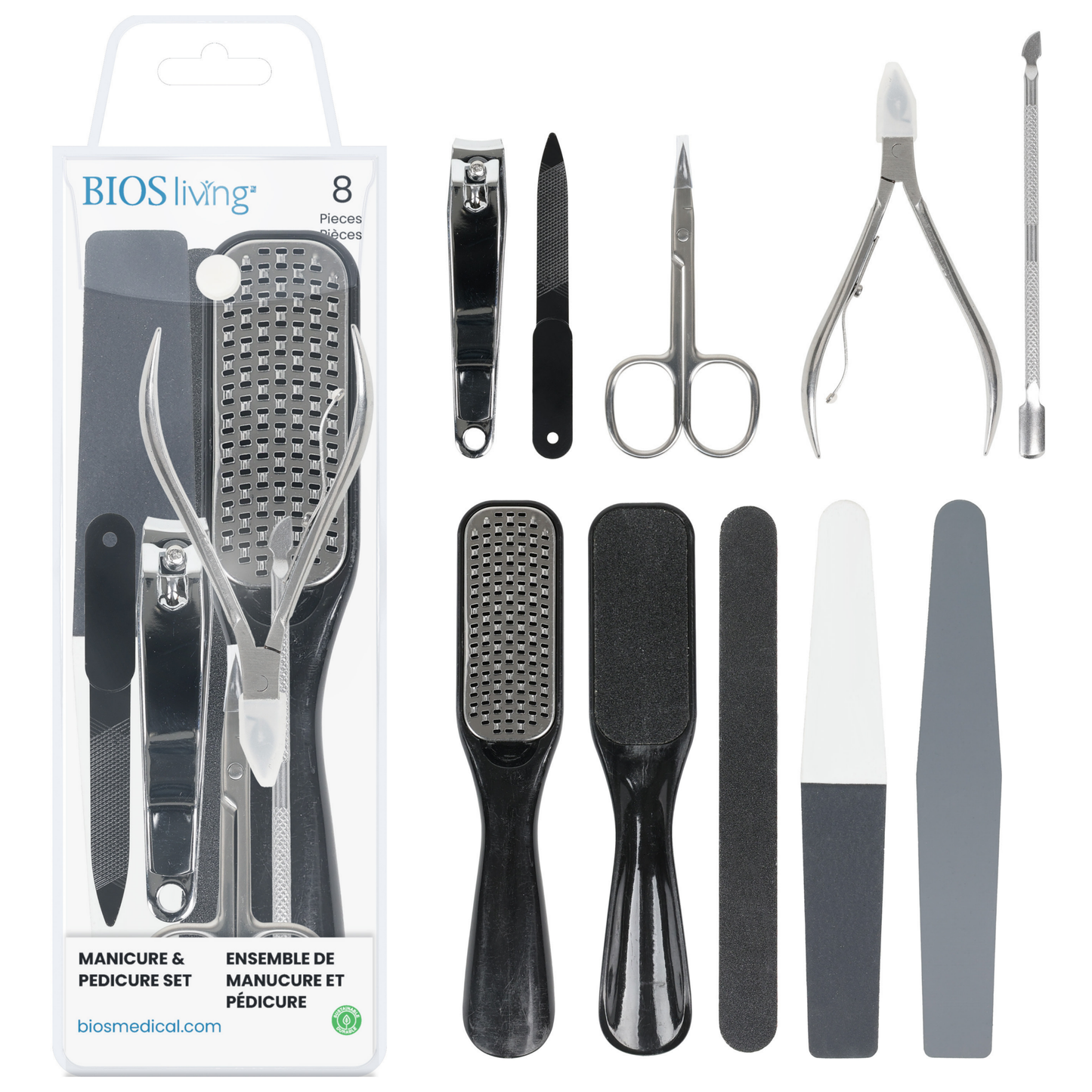 BIOS Living - Manicure & Pedicure Set (8 pieces)