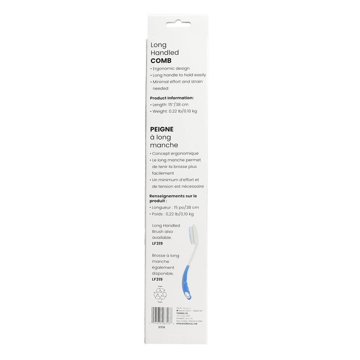 Long-Handled Comb Back Packaging Image