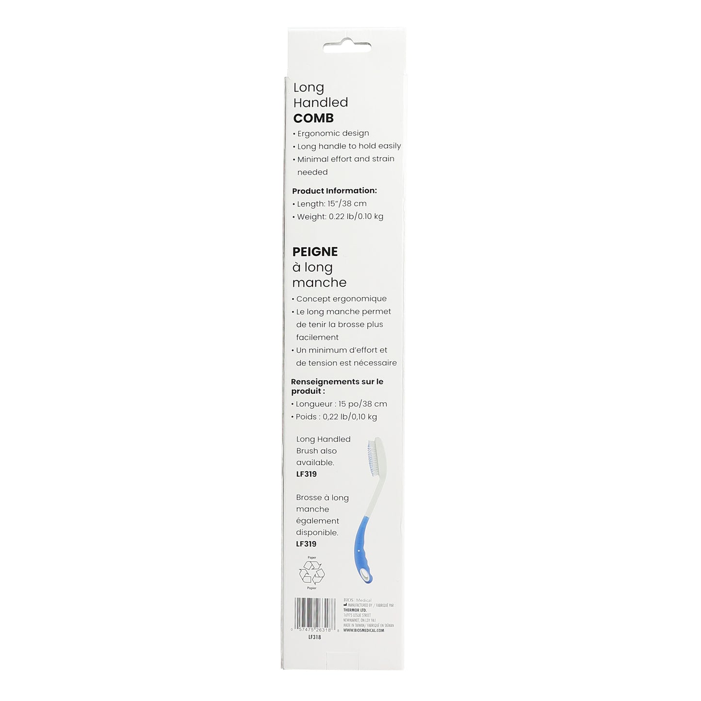 Long-Handled Comb Back Packaging Image