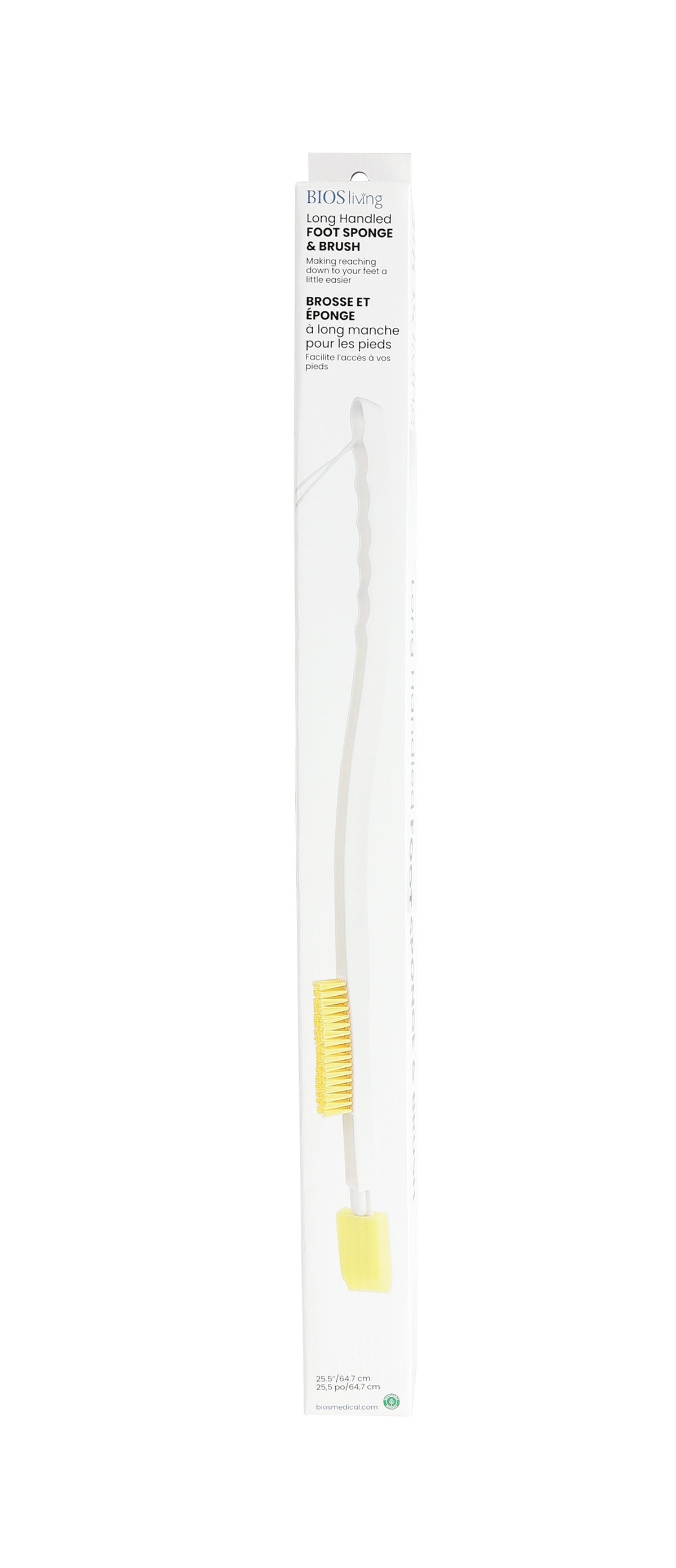 Long Handled Foot Sponge & Brush Packaging front