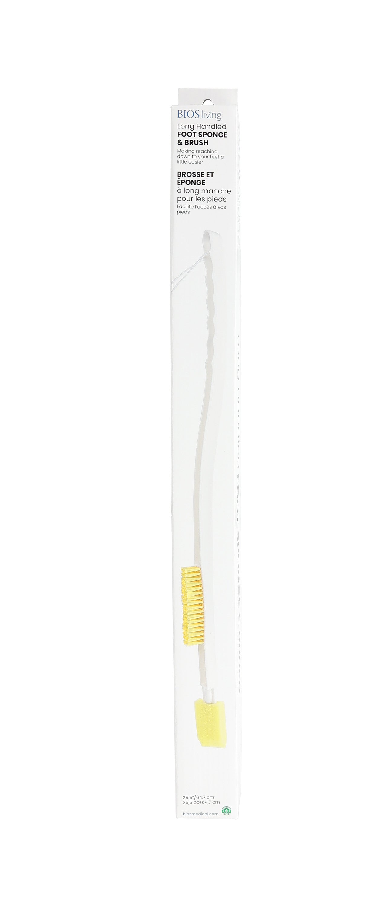 Long Handled Foot Sponge & Brush Packaging front