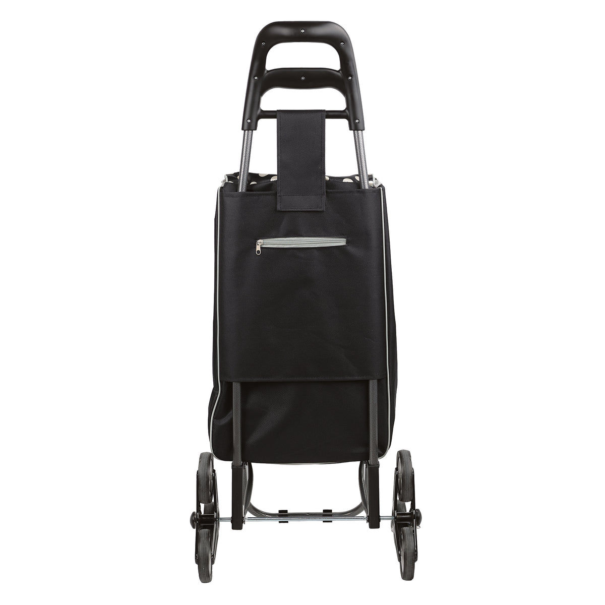 back view of the 3 wheel shopping cart