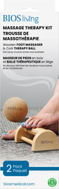 Wooden Massage Foot Roller & Cork Ball pkg front