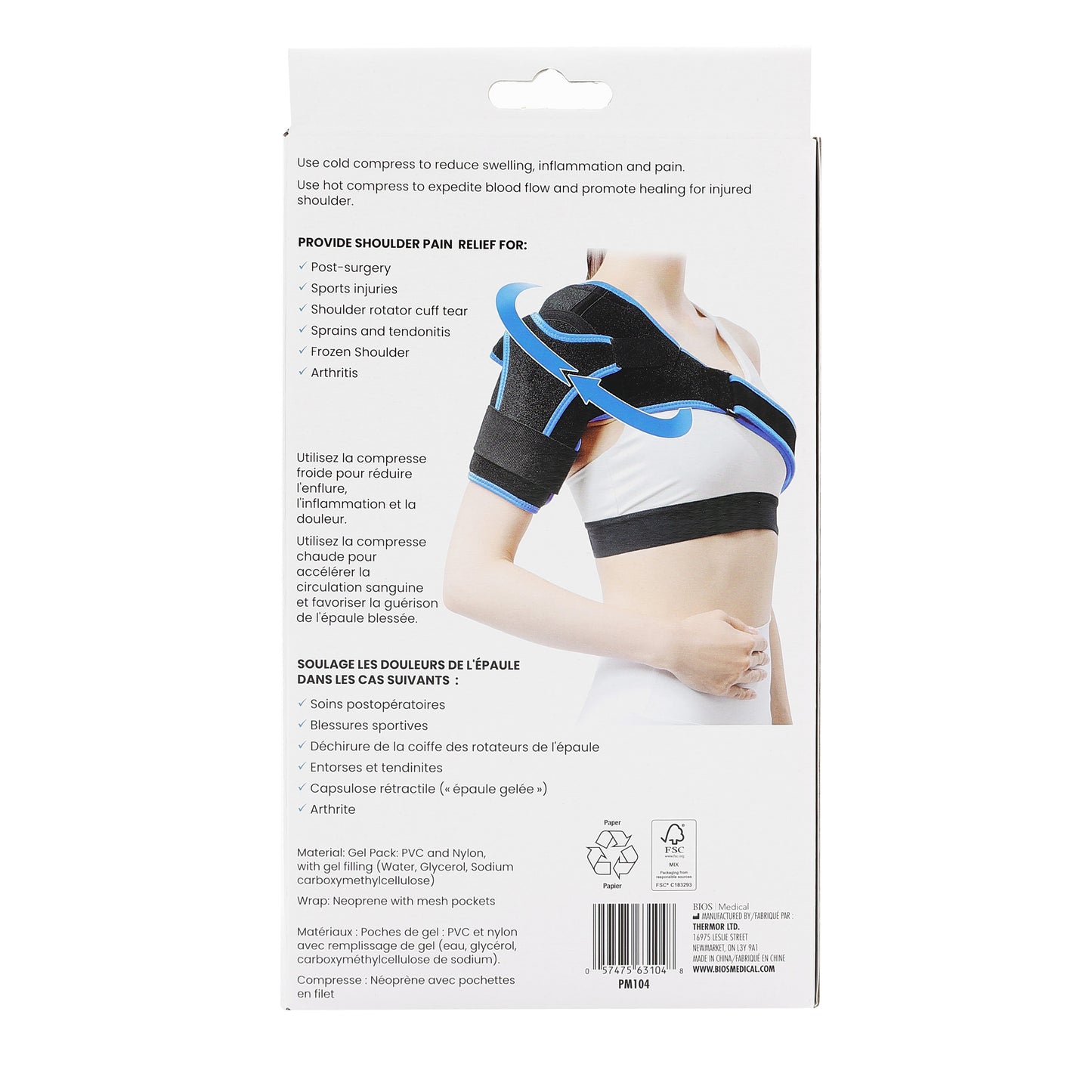 Shoulder Cold & Hot Wrap package back