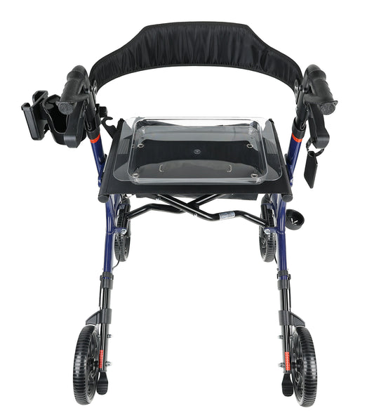Onyx Deluxe Rollator back with a tray