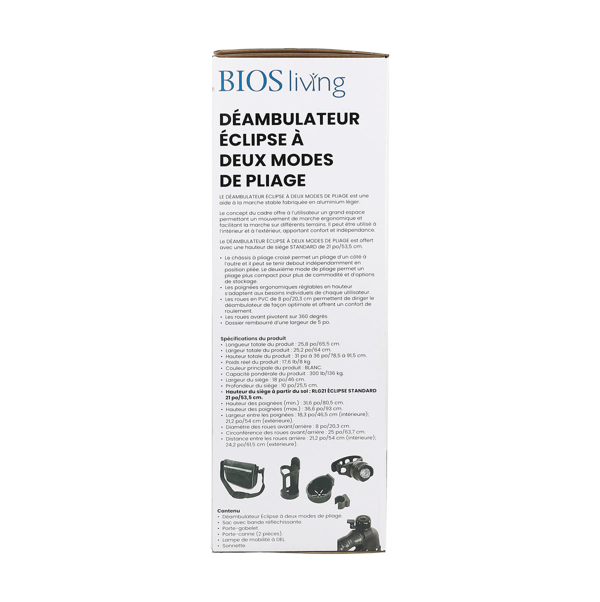 Eclipse Rollator packaging side 2