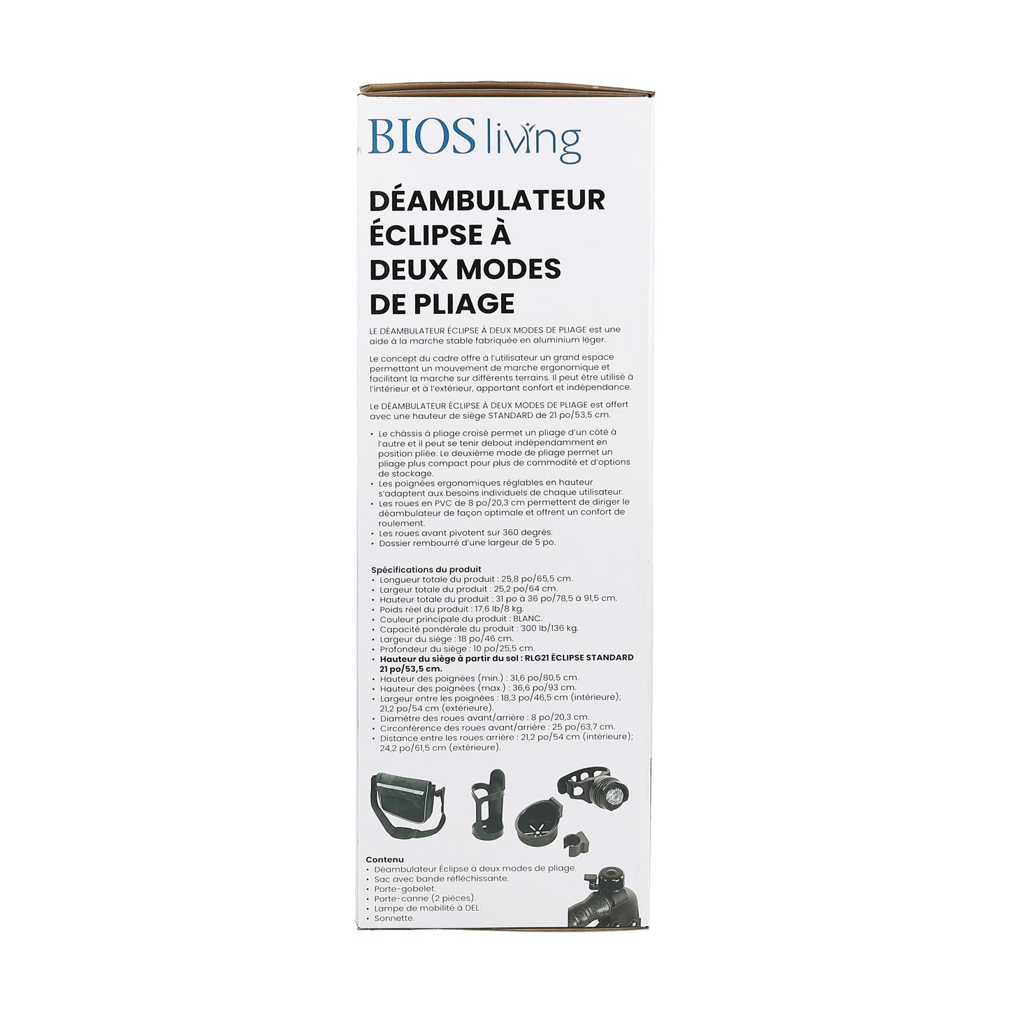 Eclipse Rollator packaging side 2