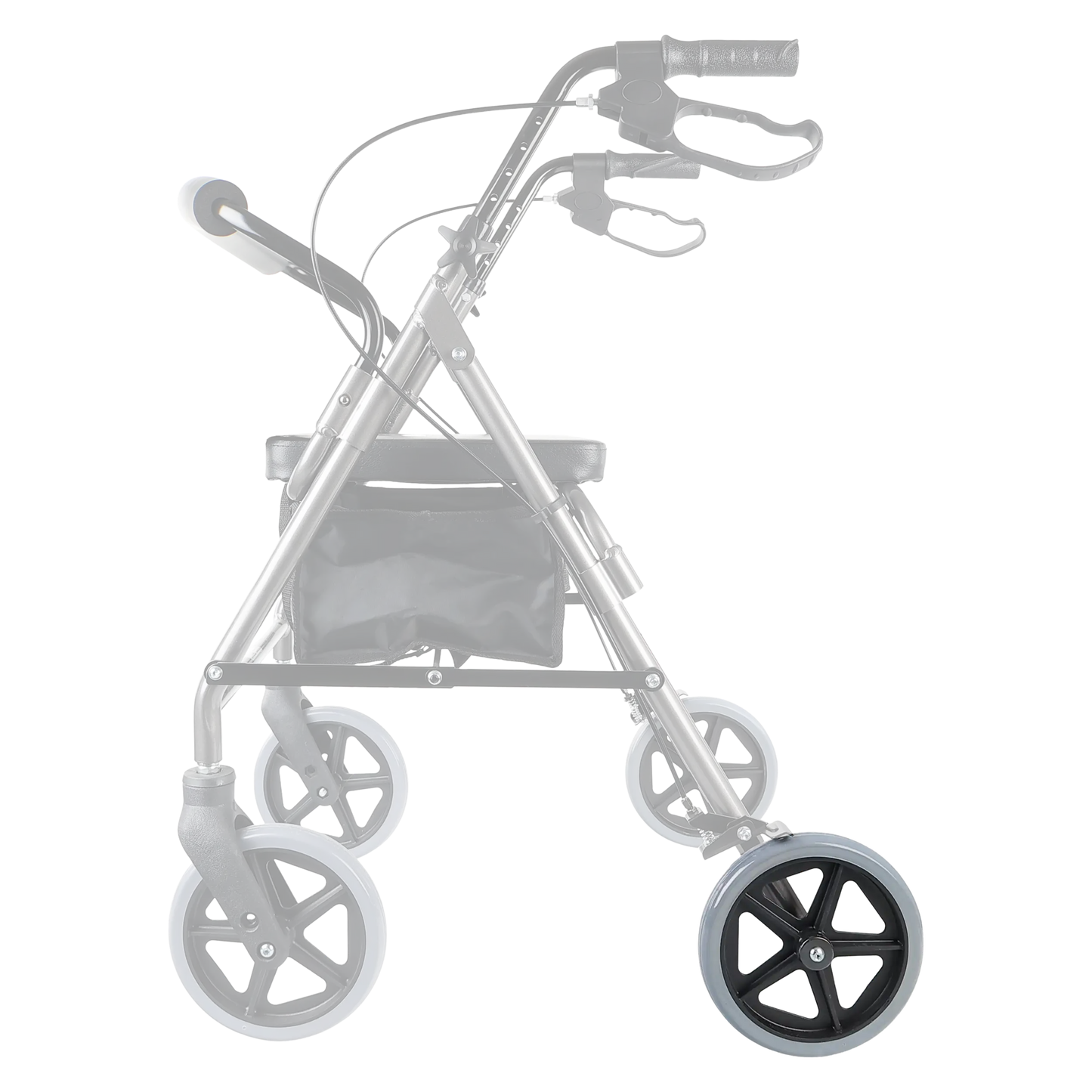 Roue arrière de rechange pour ambulateur