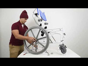 22" / 56 cm Aluminum Shower & Commode Chair with 24"/60" cm rear wheels